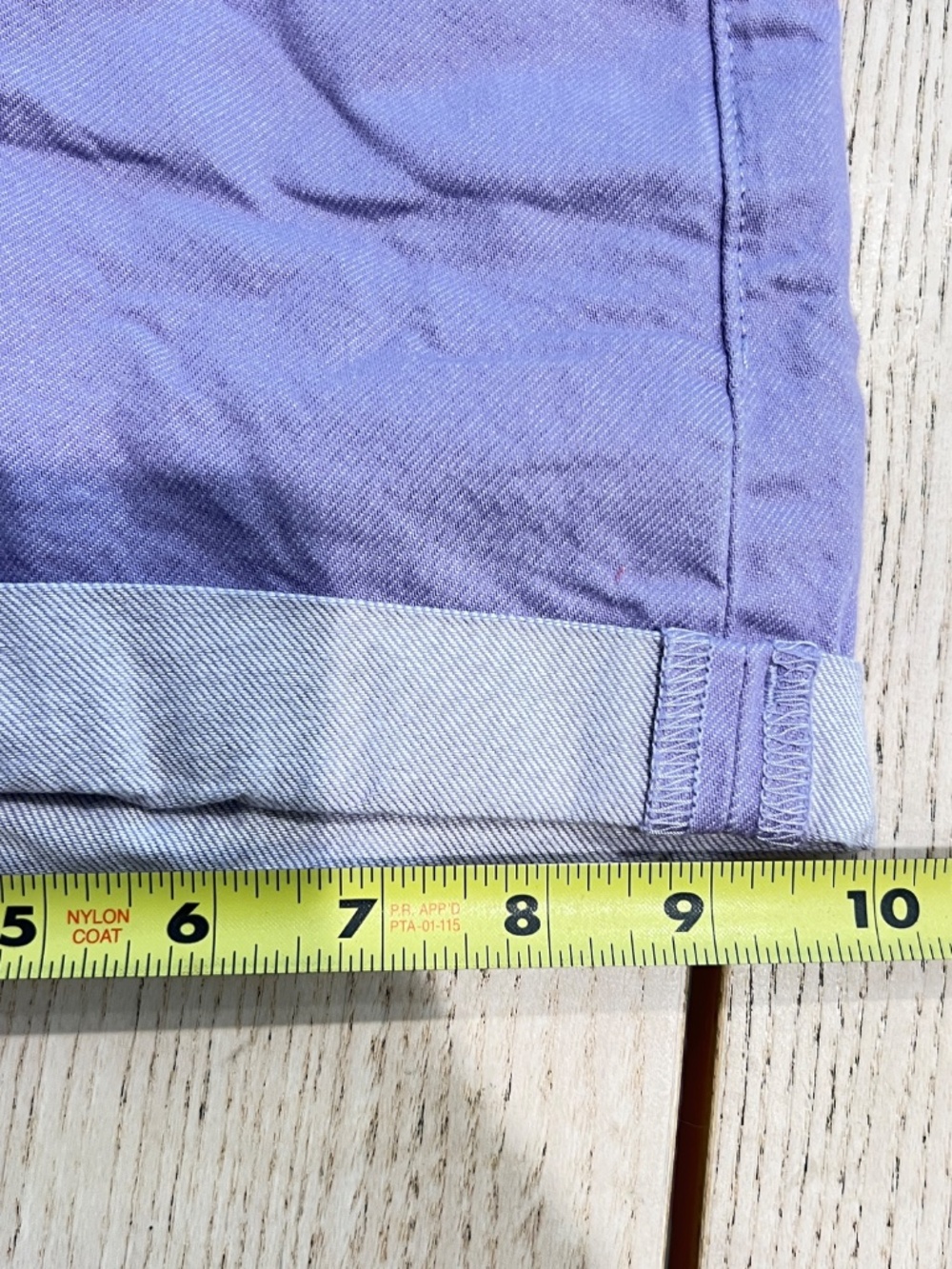 Levis 501 Womens Lavender Purple Denim Shorts Size 26 Mid Rise Pastel Cuffed Y2K - Picture 11 of 13